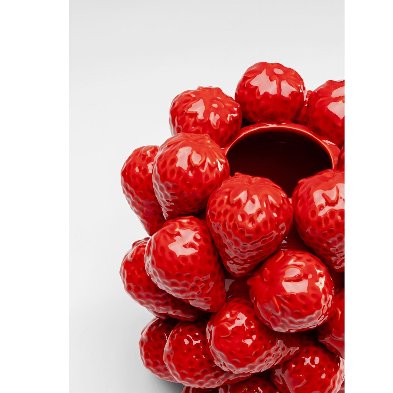 Vase fraises rouges 24cm Kare Design