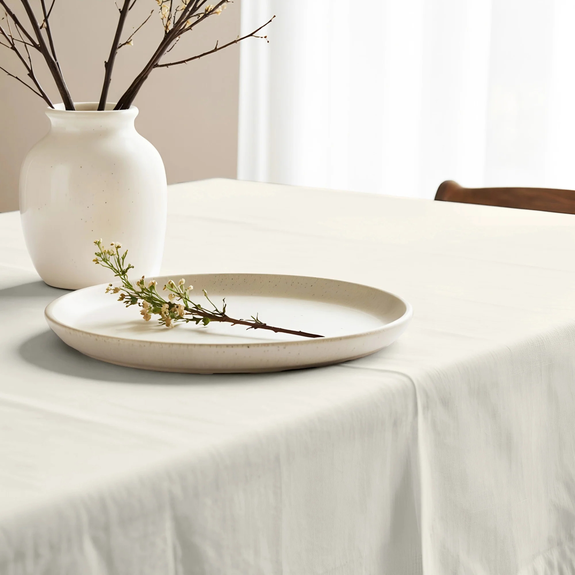 Nappe en résine anti-taches XL Uni lin 102