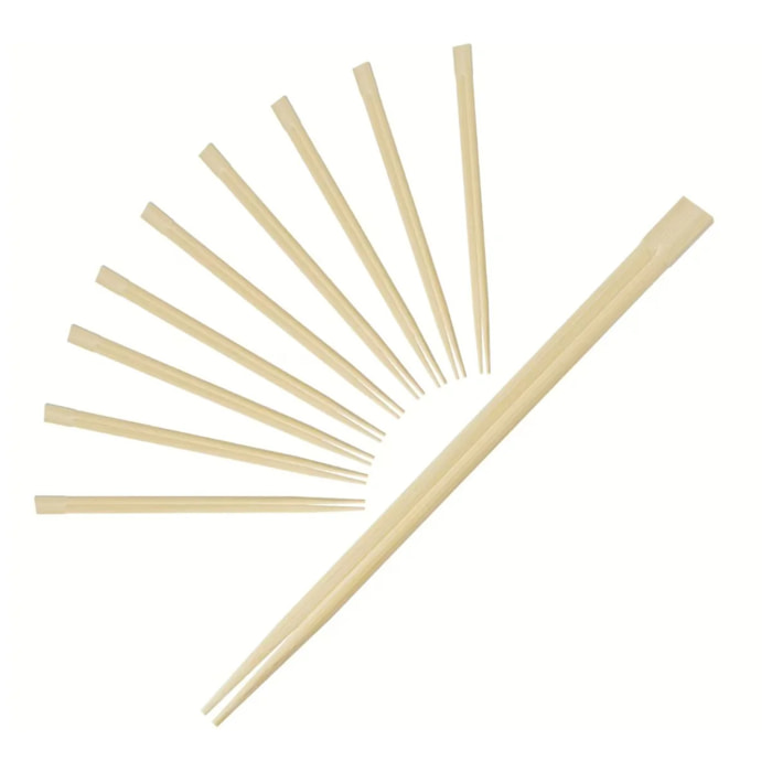 Lot de 10 paires de baguettes de 23cm en bambou Fackelmann Asia Line