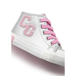 Zapatillas Altas De Bebés Letras Plata