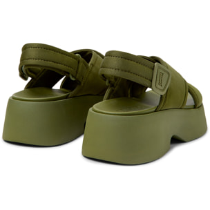 Sandalias - CAMPER Tasha - Verde - Textil técnico (poliéster reciclado)