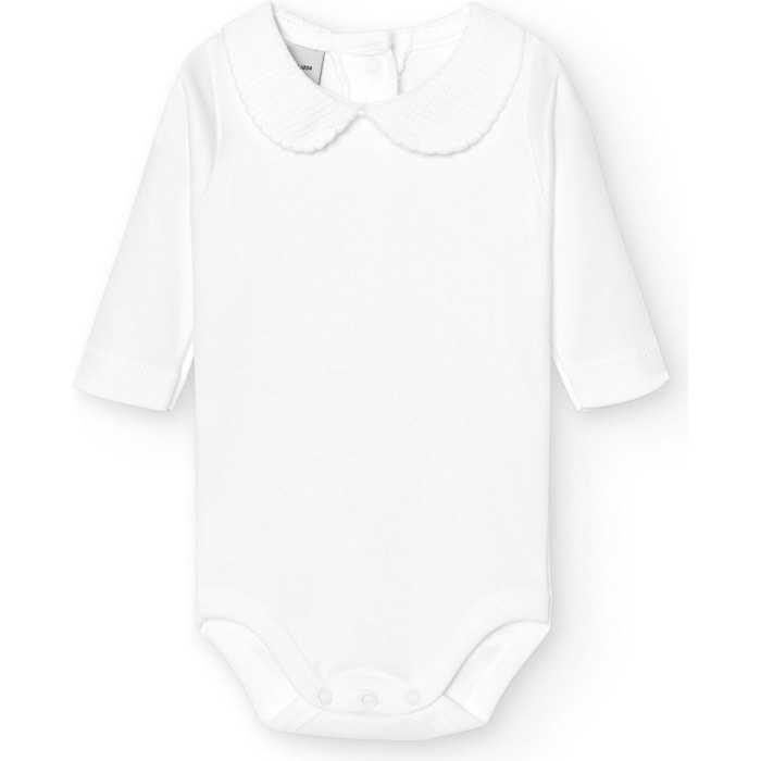 Body bebé manga larga cuello polo piqué