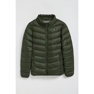 Chaqueta Chase ultralight verde oscuro con parche Rigby Go