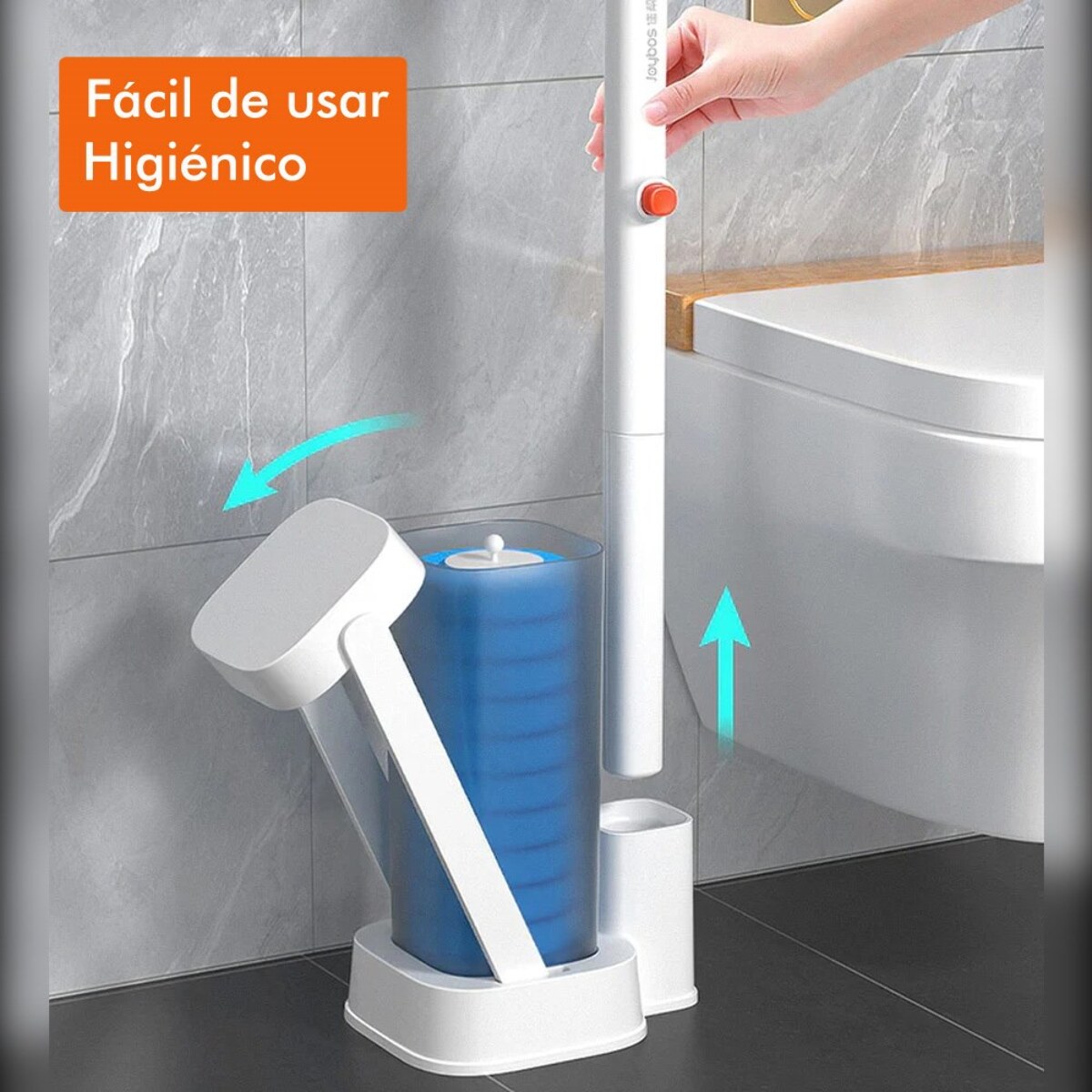 Sistema de limpieza de inodoros desechable con recambio