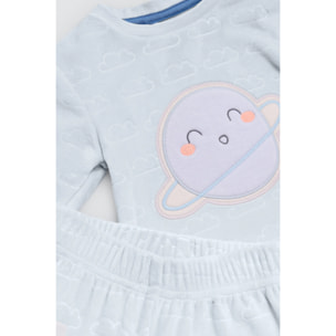 Set t-shirt e leggings blu Cosmos per bambini