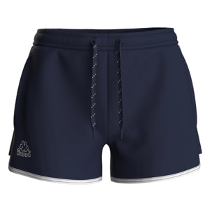 Pantaloni Corti Kappa Donna Logo Itaza Blu