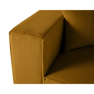 Arty - module d'assise gauche - en velours côtelé - Jaune