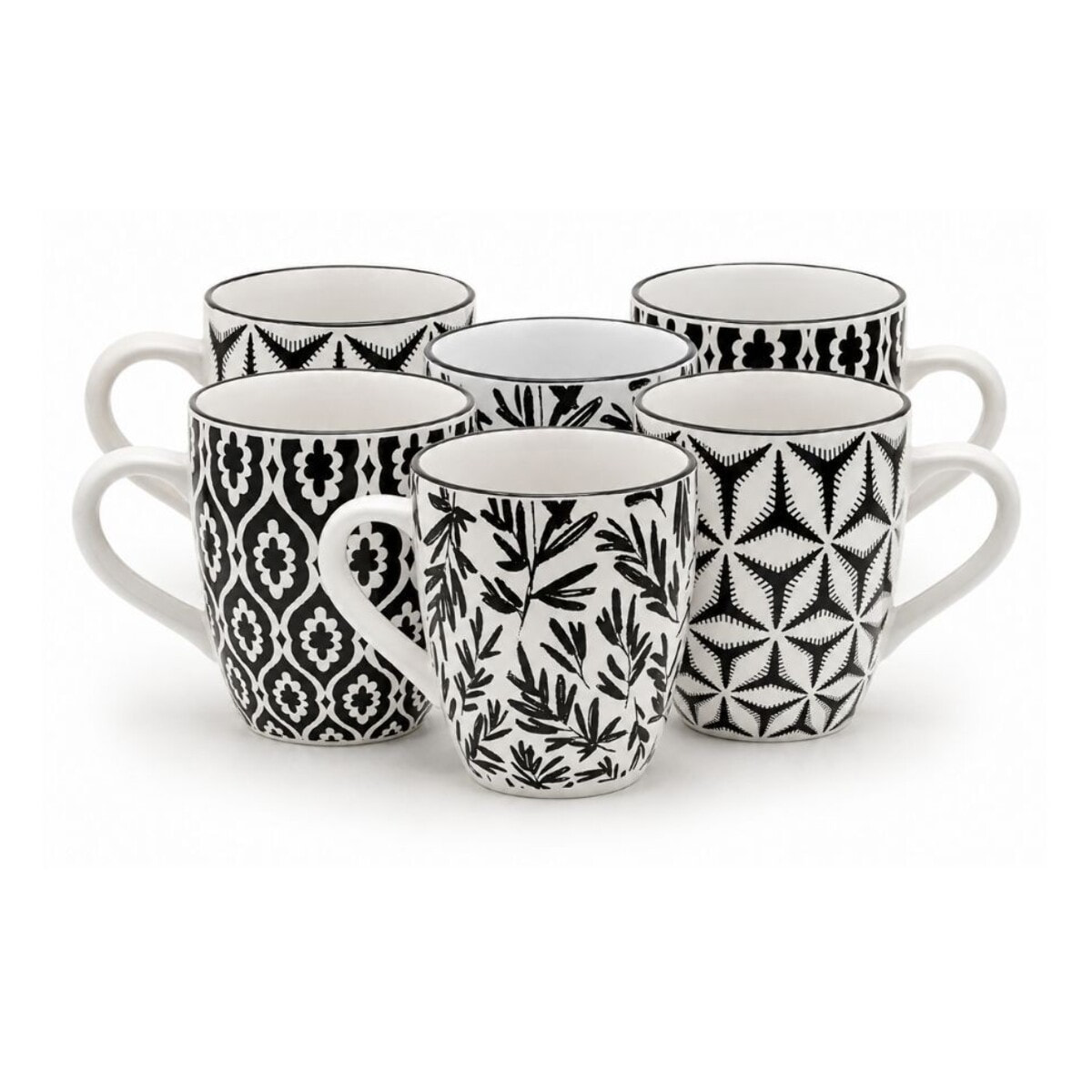 Lot de 6 mugs, SAVANA