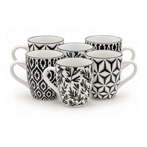 Lot de 6 mugs, SAVANA