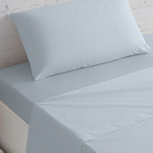 Set di lenzuola in cotone 100% sassy blu indigo