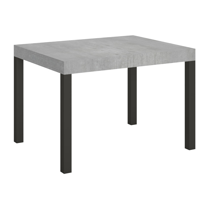 Table extensible 70x110/194 cm Everyday Gris Béton cadre Anthracite