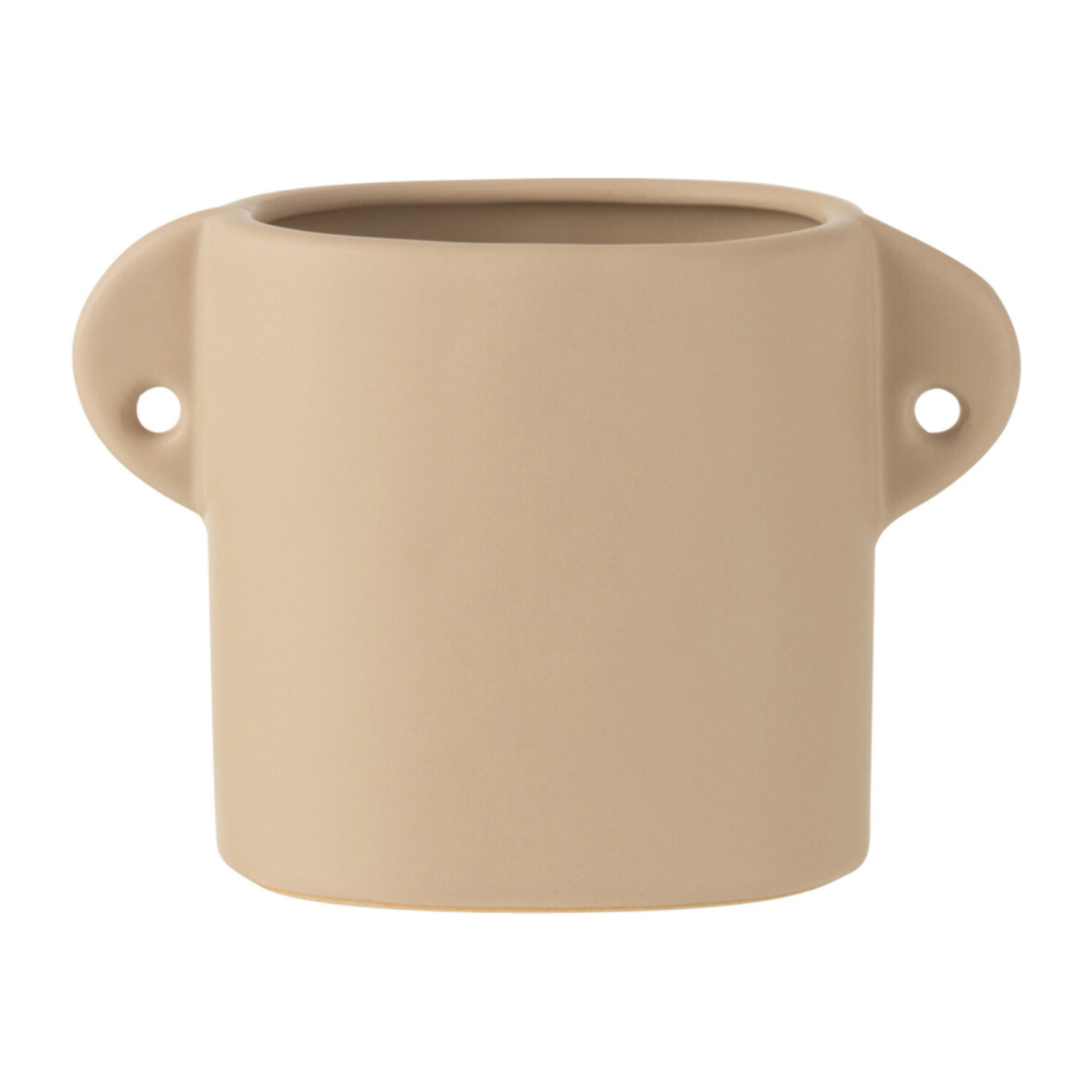 J-Line cache-pot Renaissance - céramique - beige - 2 pièces - Ø 8.5 cm