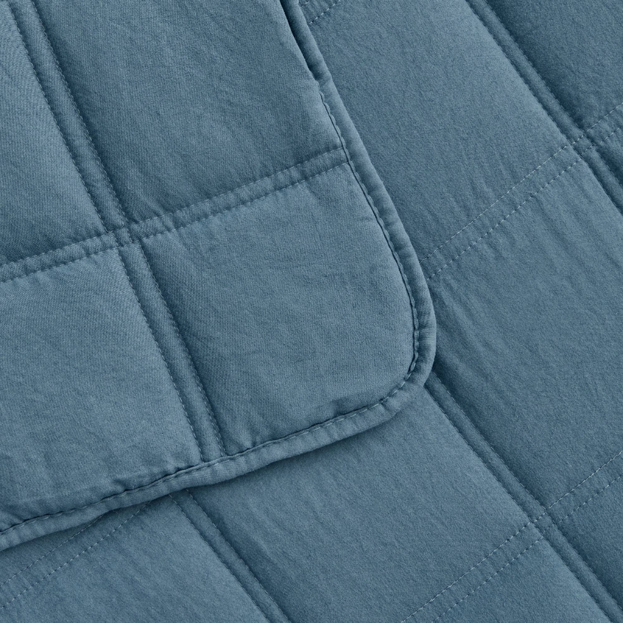 Colcha de microfibra King color azul oscuro Poliéster