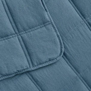 Colcha de microfibra King color azul oscuro Poliéster