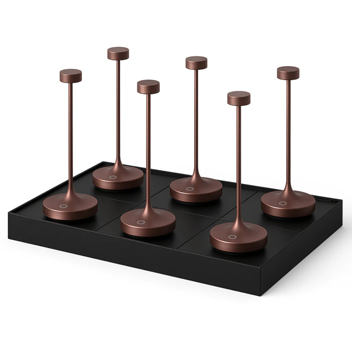 6 Lampe de table RUBY + Socle de charge