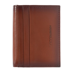 Portafoglio uomo in vera pelle - Modello Eldoro - Casual - 10.5 x 8.0 x 1.5 cm