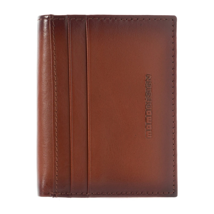 Portafoglio uomo in vera pelle - Modello Eldoro - Casual - 10.5 x 8.0 x 1.5 cm