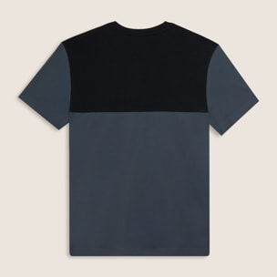 T-shirt colour block con stampa sulla spalla