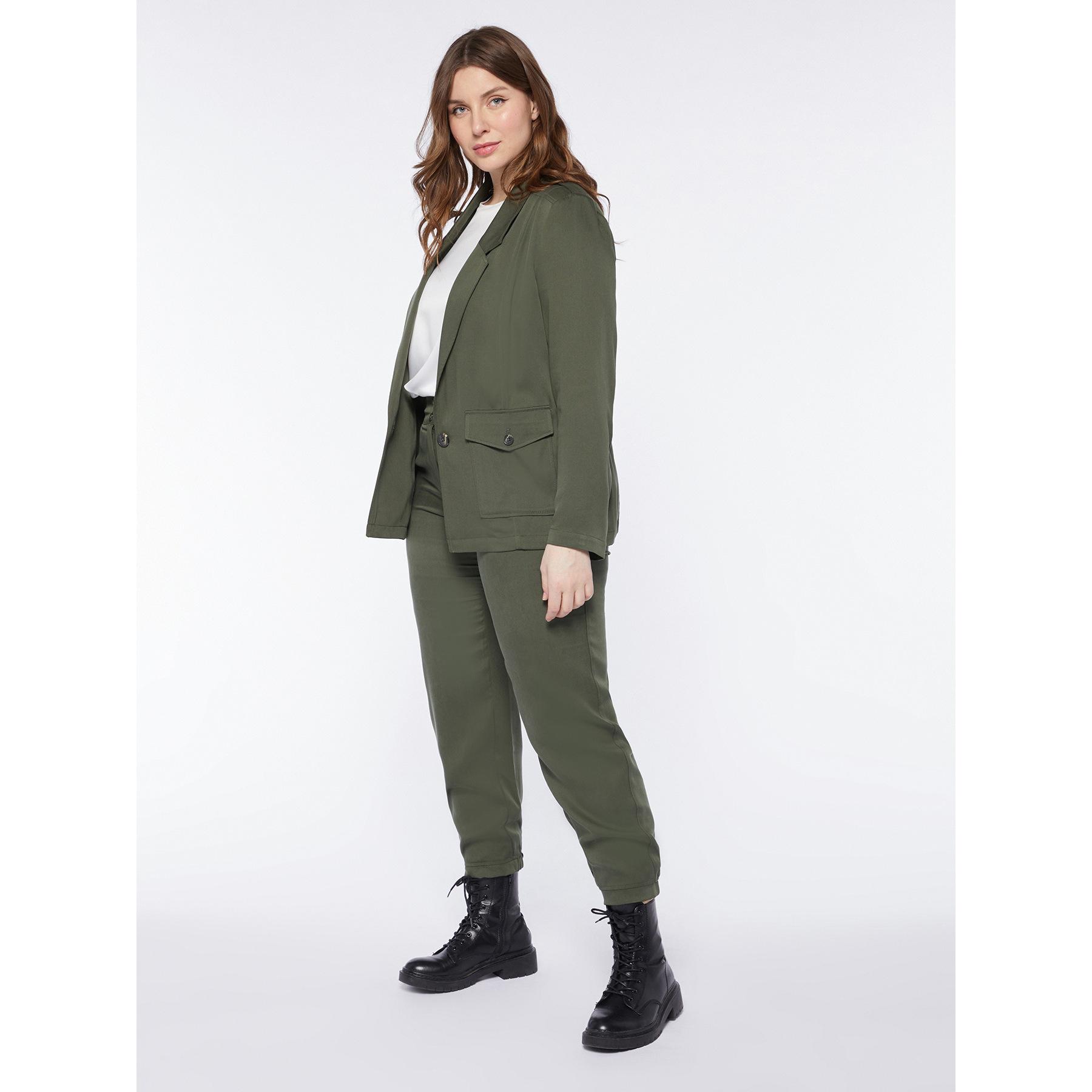 Fiorella Rubino - Pantaloni dalla linea carrot - Verde