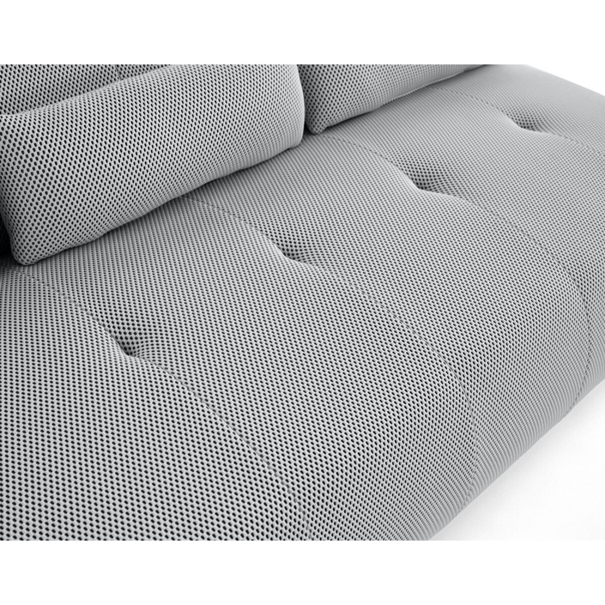 Onyx - canapé droit 3 places - en tissu mailles 3D - Gris clair
