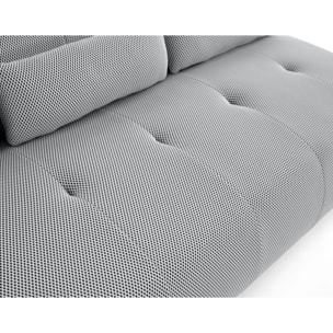Onyx - canapé droit 3 places - en tissu mailles 3D - Gris clair