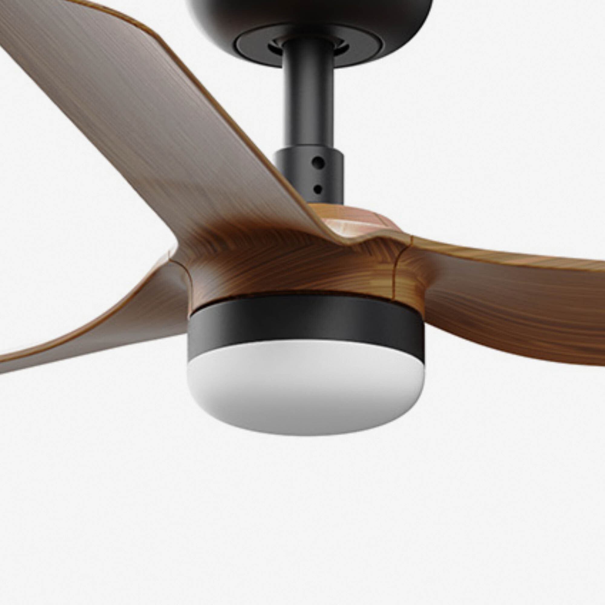 MINI PUNT S LED Ventilateur noir/bois foncé DC