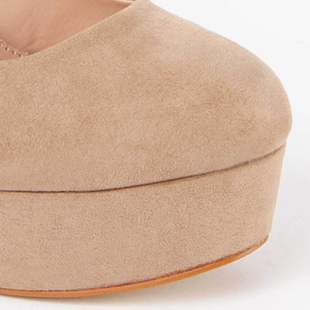 Zapato De Tacón - Beige - Altura: 13 Cm