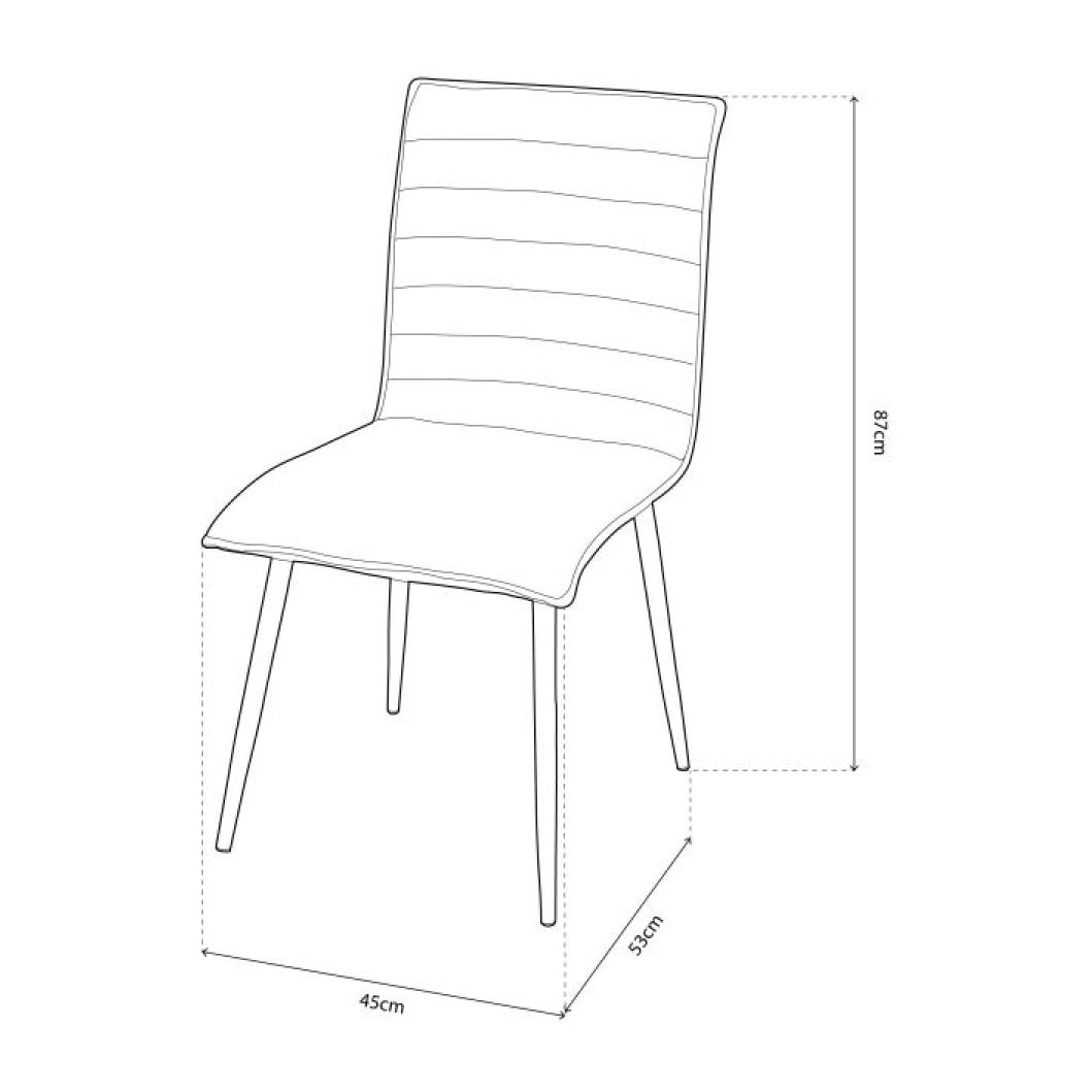 Pack 4 sillas de comedor Jules Tex Cambria