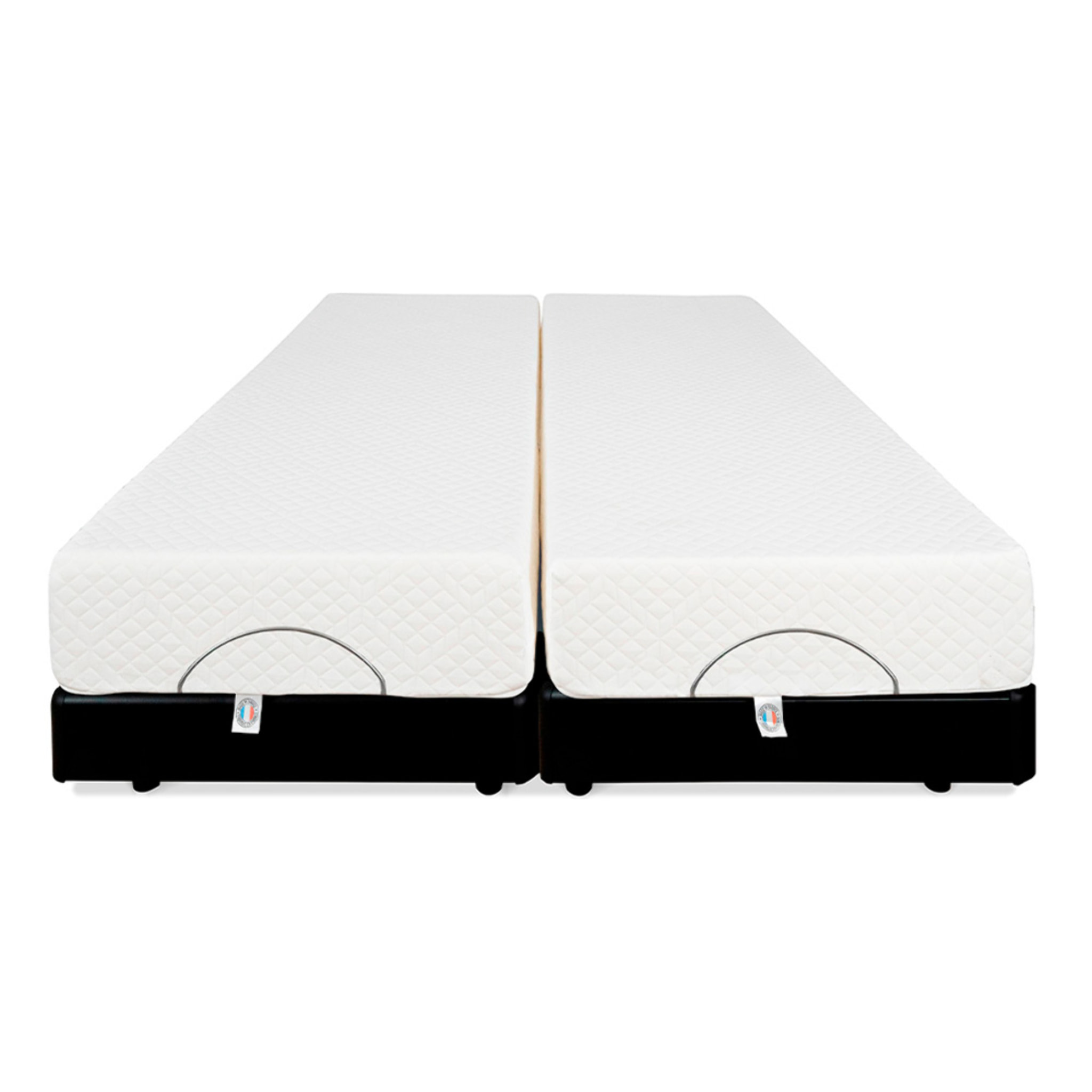 Ensemble Duo Bodysoft 2 places | Sommiers électriques + Matelas Mémoire de forme