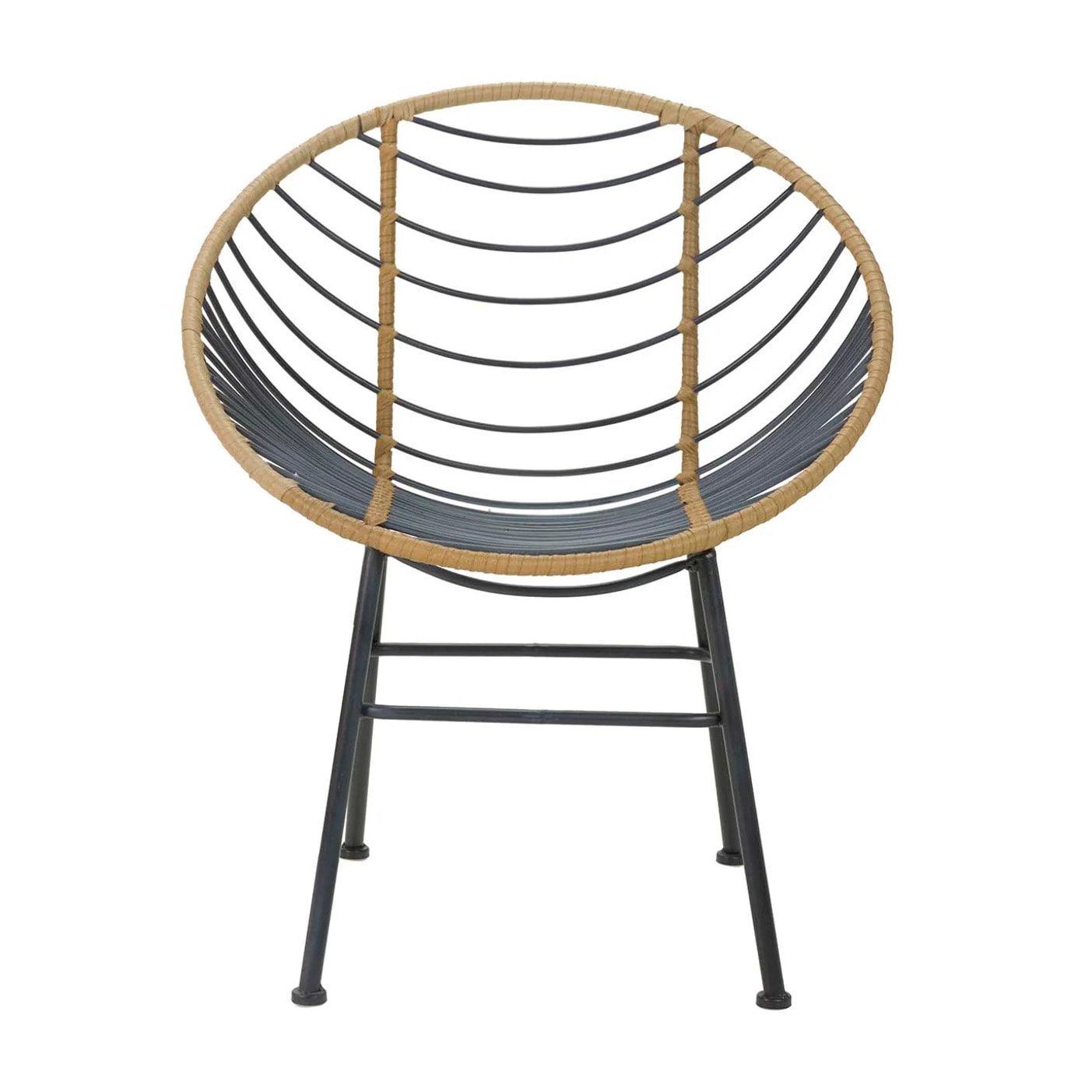 Silla Metal Fibra Sintetica Azul 56x66x78 Cm