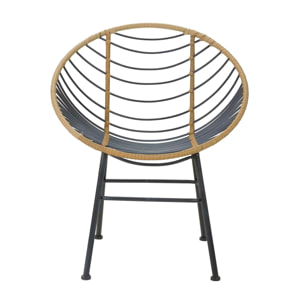 Silla Metal Fibra Sintetica Azul 56x66x78 Cm