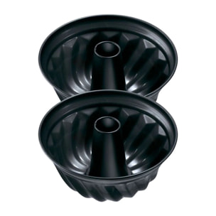 Ensemble de 2 Moules à kouglof 25 cm Zenker Black Metallic