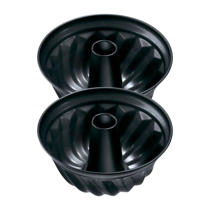 Ensemble de 2 Moules à kouglof 25 cm Zenker Black Metallic
