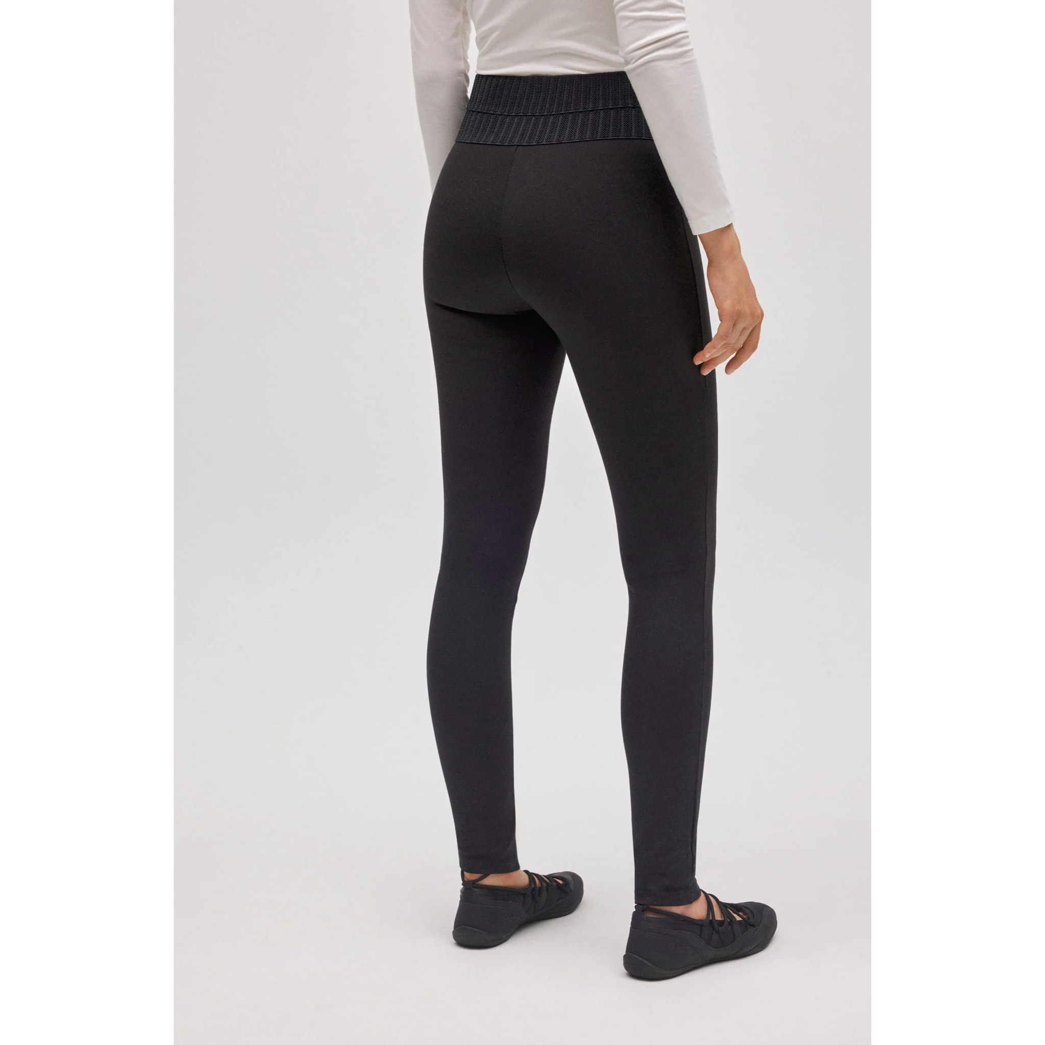 Leggings modellanti in gomma larghi neri