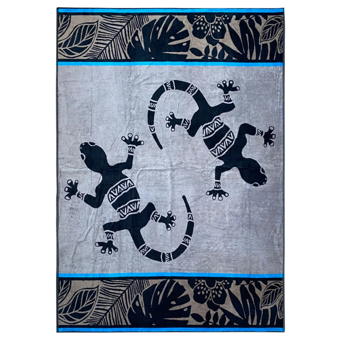 Serviette de plage éponge velours Jacquard - Escondido - 140x180cm - 400g/m²