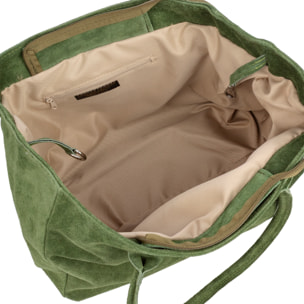 Annagrazia Bolso Shopper Mujer. Piel auténtica Gamuza.