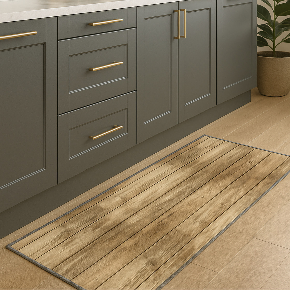 CASSESE HOME Passatoia/Tappeto Bordato in Poliestere con Retro Antiscivolo in PVC Made in Italy_Dec.79