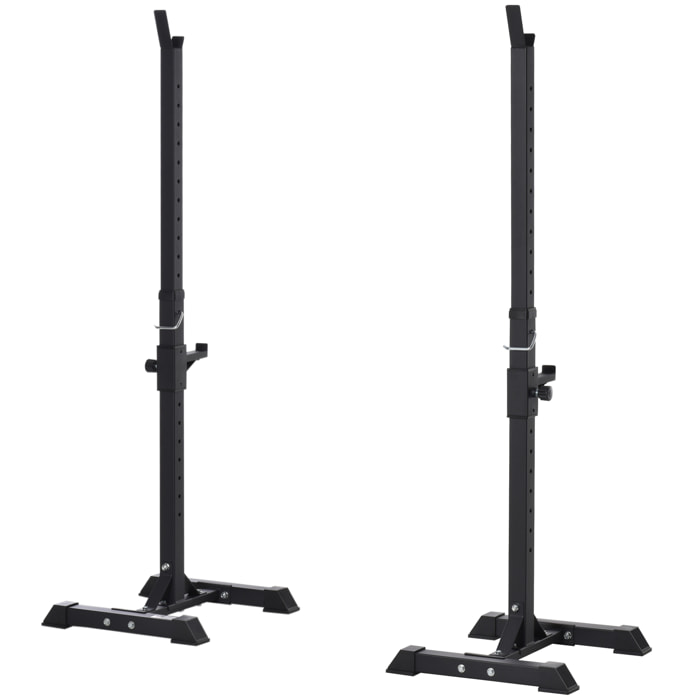 Soporte para Barras de Pesas Ajustable en Altura de 124-154 cm Carga Máx. 150 kg