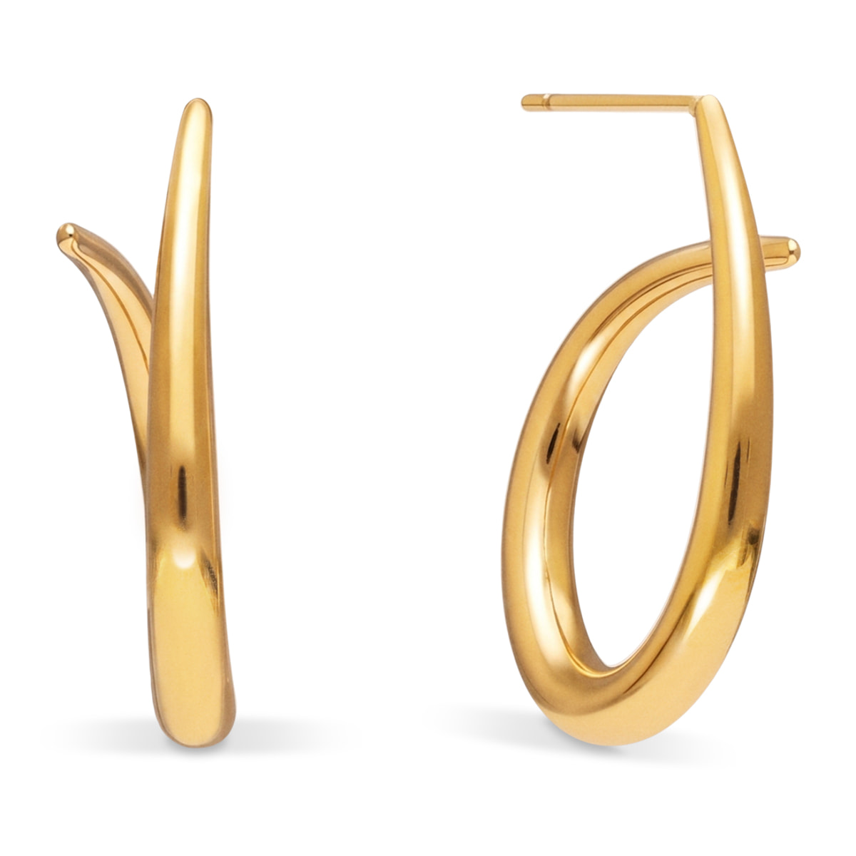 Pendientes Twist Acero Baño Oro