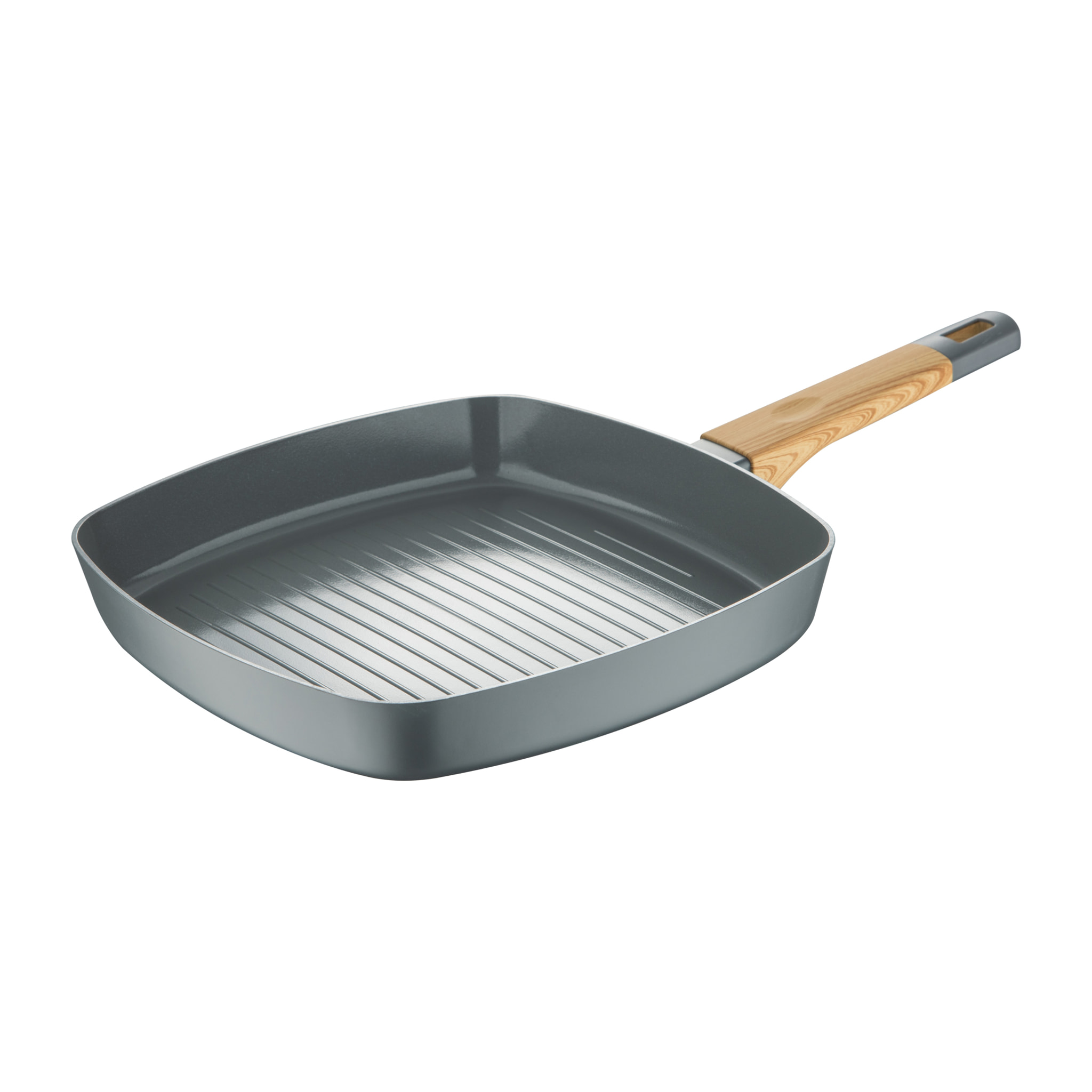 Sartén Asador de Aluminio Inducción 28x28 cm SAN IGNACIO Earth Grey