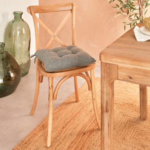 Galette de chaise "Clem" vert foncé 38x38cm