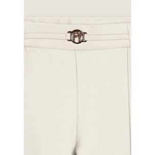 Pantaloni in viscosa con fondo asimmetrico