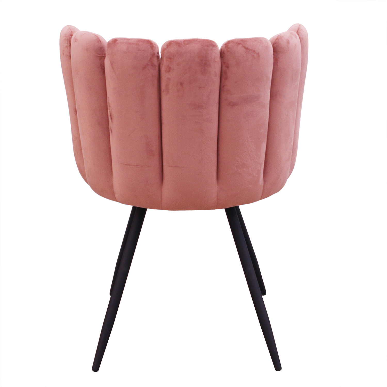 Chaise Ariel Velours Rose - Lot De 2