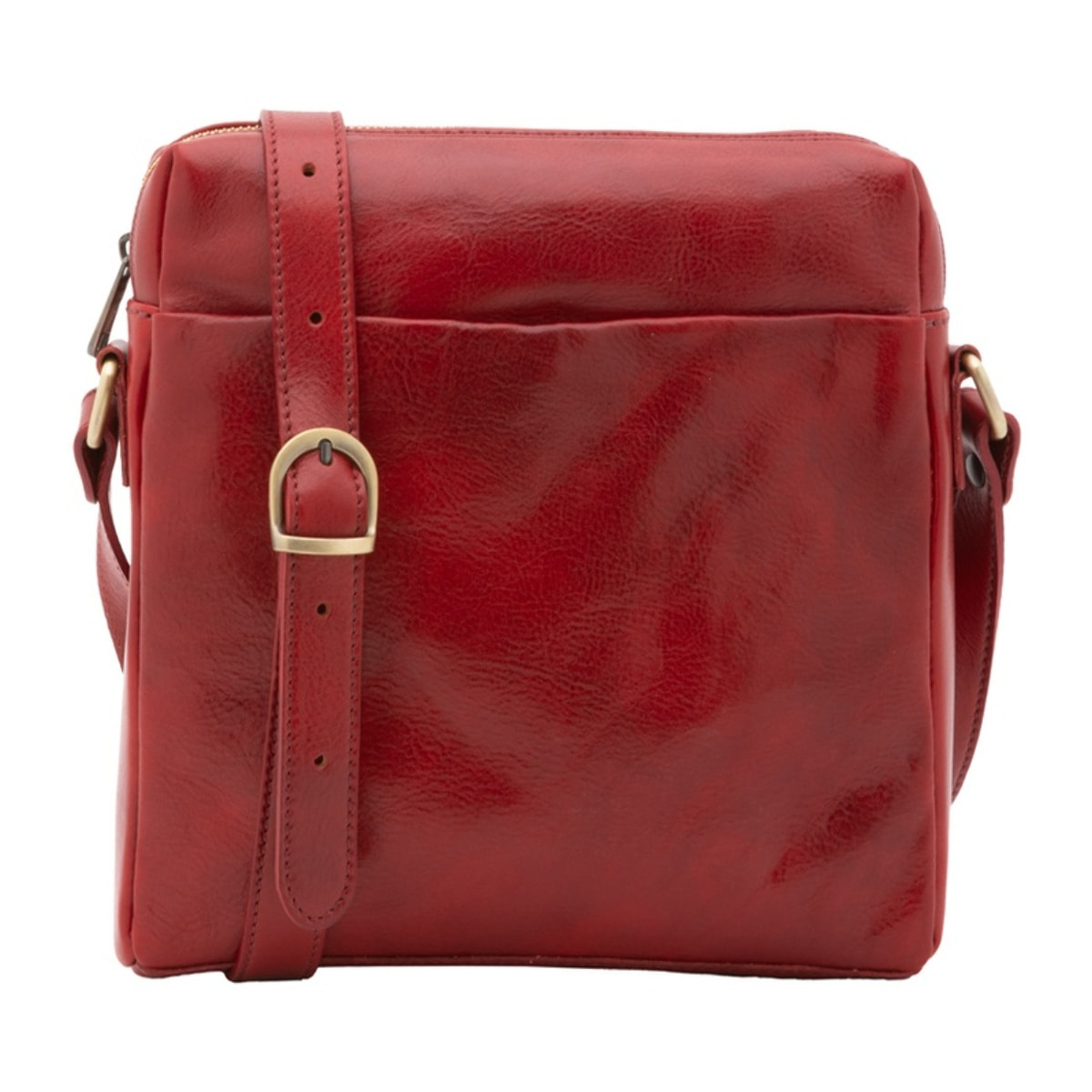 Borsa a tracolla uomo in vera pelle - Modello False - Made in Italy - 26.0 x 25.0 x 6.0 cm