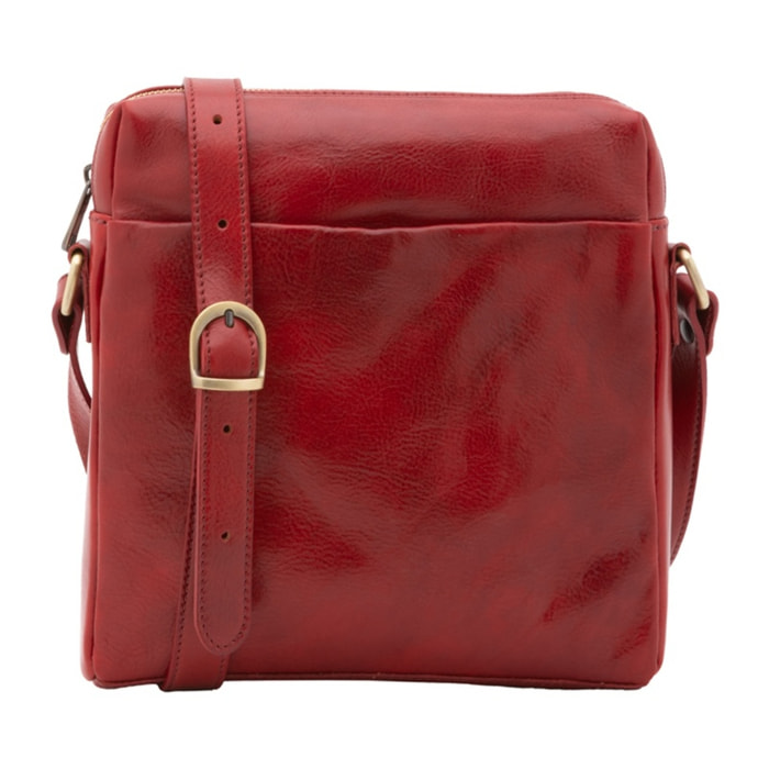 Borsa a tracolla uomo in vera pelle - Modello False - Made in Italy - 26.0 x 25.0 x 6.0 cm