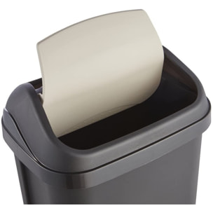 Cubo de Basura con Tapa Basculante, Swantje, Gris grafito