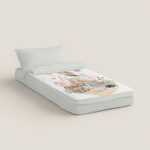 Cool Kids - Saco Nórdico Estampado - Infantil - Con cremallera - Incluye 1 Funda de Almohada - 100% Algodón - Athina