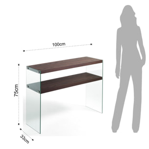 Tomasucci Console NANCY BOIS FONCE Multicolore