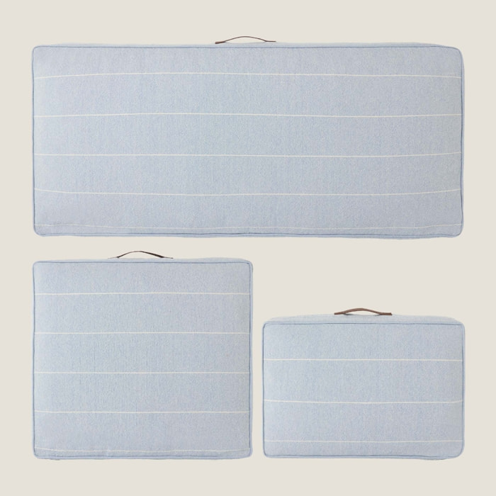 Funda cojín palet rayas Bolrichi color azul