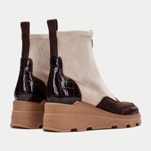 Botin Florencia Marron milk 5 cm
